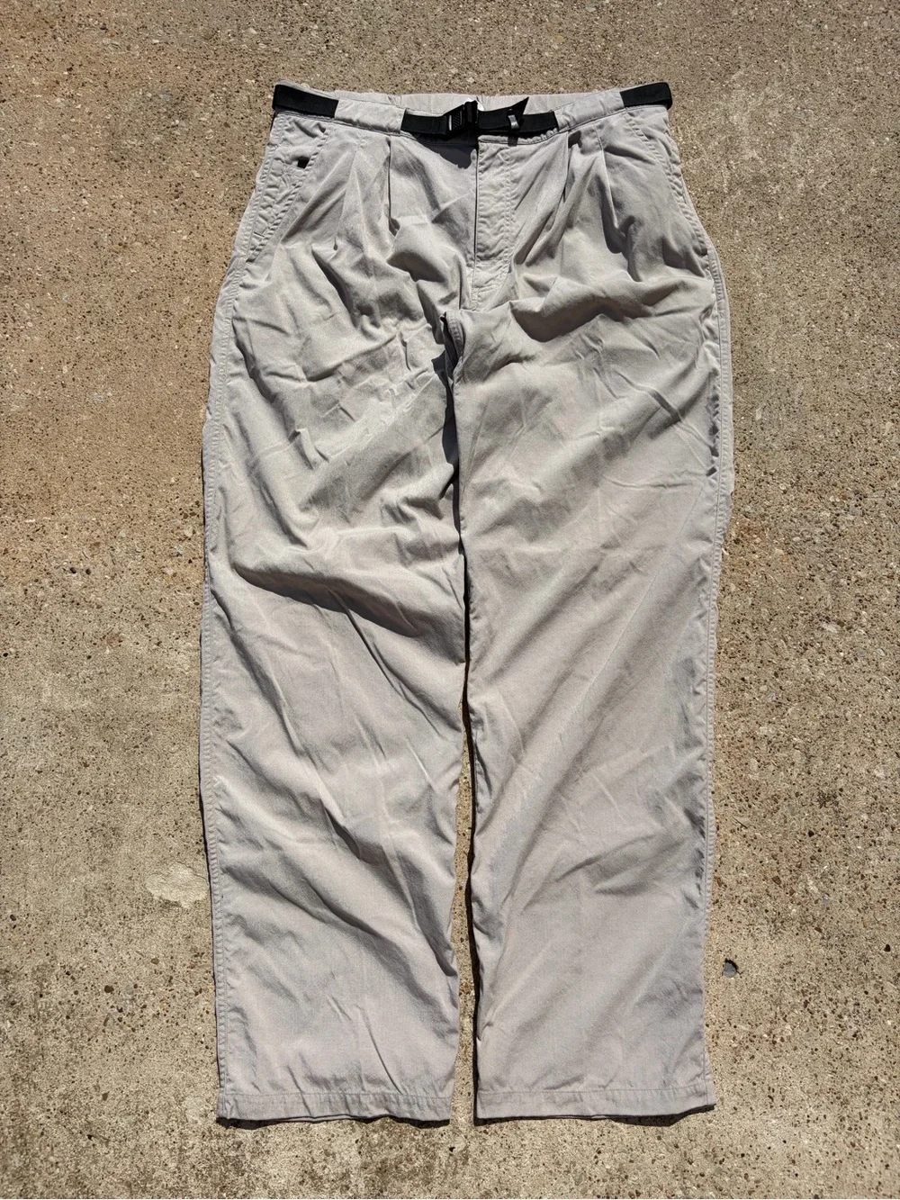 The North Face Men’s 36x32 Integrated Belt Hiking Pants Trail Lightweight Gray